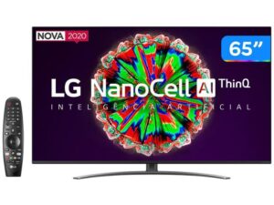 Smart TV 4K NanoCell IPS 65” LG 65NANO81 – Wi-Fi Bluetooth HDR Inteligência Artificial 4 HDMI