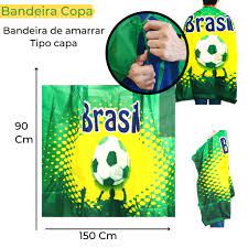 Kit Copa do Mundo Bandeira do Brasil 26 Itens Kit Torcedor Corneta Chapéu Boné Pulseira Futebol Da Copa