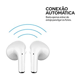 Fone de ouvido Bluetooth In-ear Mini IO, Sem fio, Display Digital, Bateria 20h, IPX4, Super Bass, Compacto, Touch…