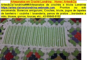 Jogo de crochê para banheiro/Tapetes em crochê para banheiros – Artesanatos em crochês